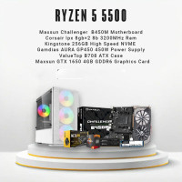 Ryzen 5 5500 Processor with Maxsun B450M Challenger gaming Motherboard